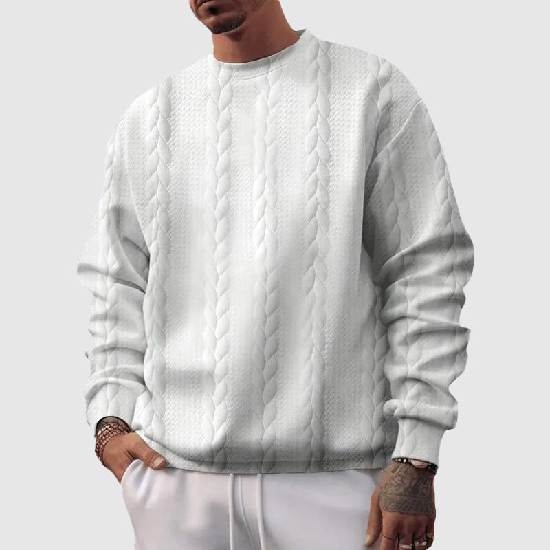Heren Sweatshirt Losse Pasvorm Jacquard 1