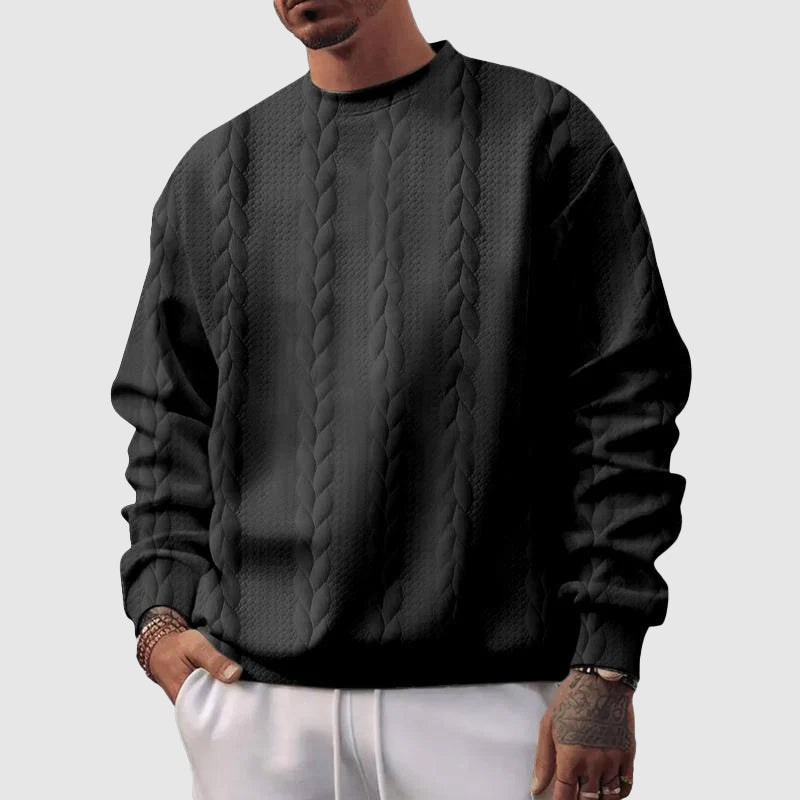 Heren Sweatshirt Losse Pasvorm Jacquard 2