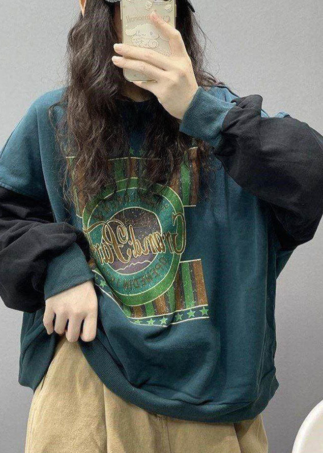 Heren Sweatshirt met Zwarte Print Casual Stijl 3