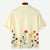 Heren T-Shirt Bloemenprint Luchtig Katoen 1
