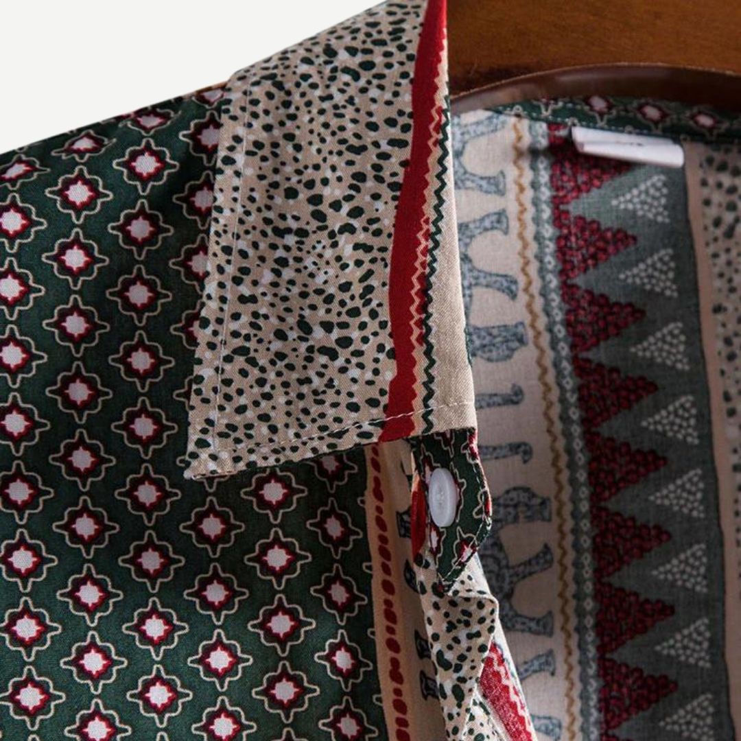 Heren T-Shirt Geometrisch Olifantenprint Lichtgewicht Katoen 7