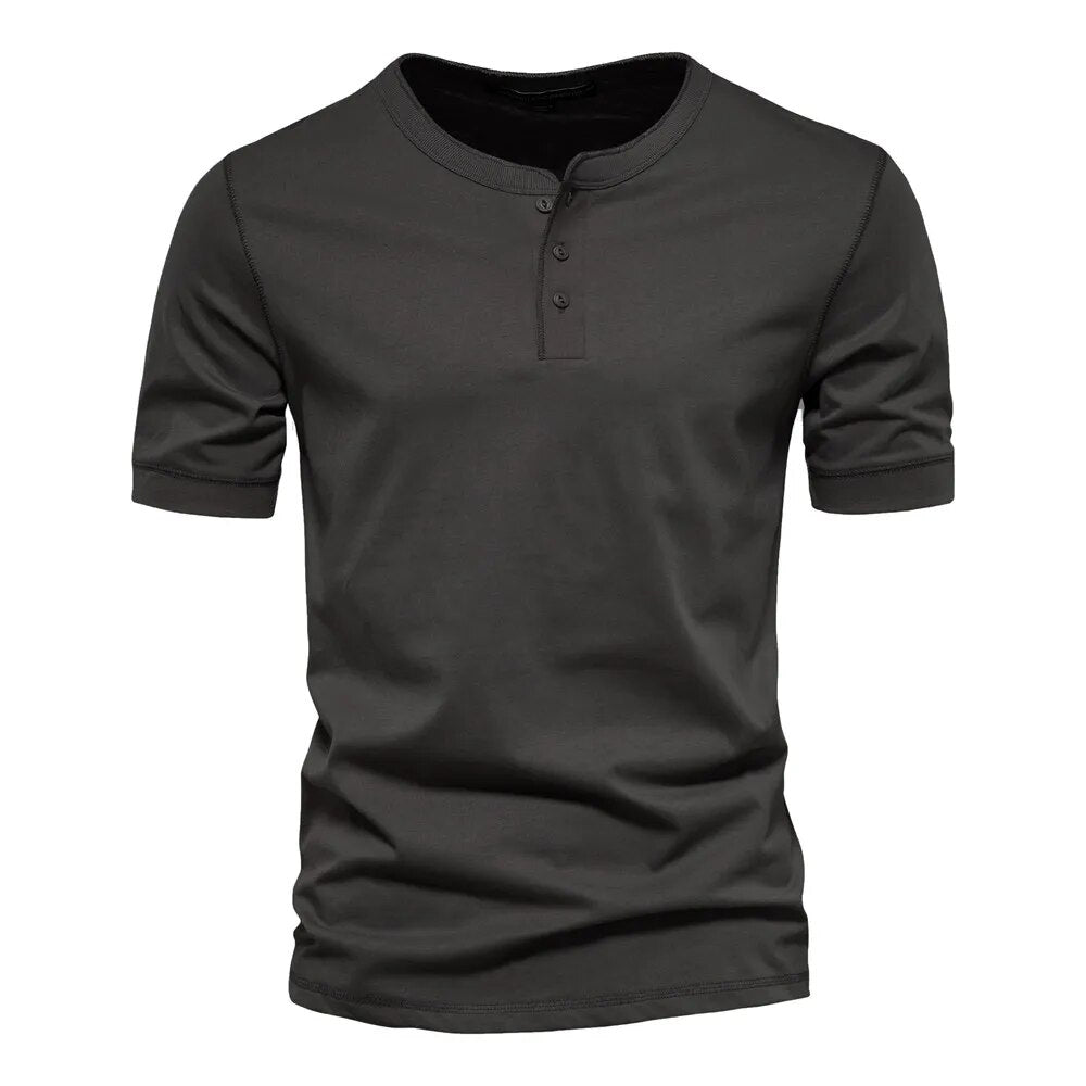 Heren T-Shirt Met Kraag Stijlvol Katoen 0
