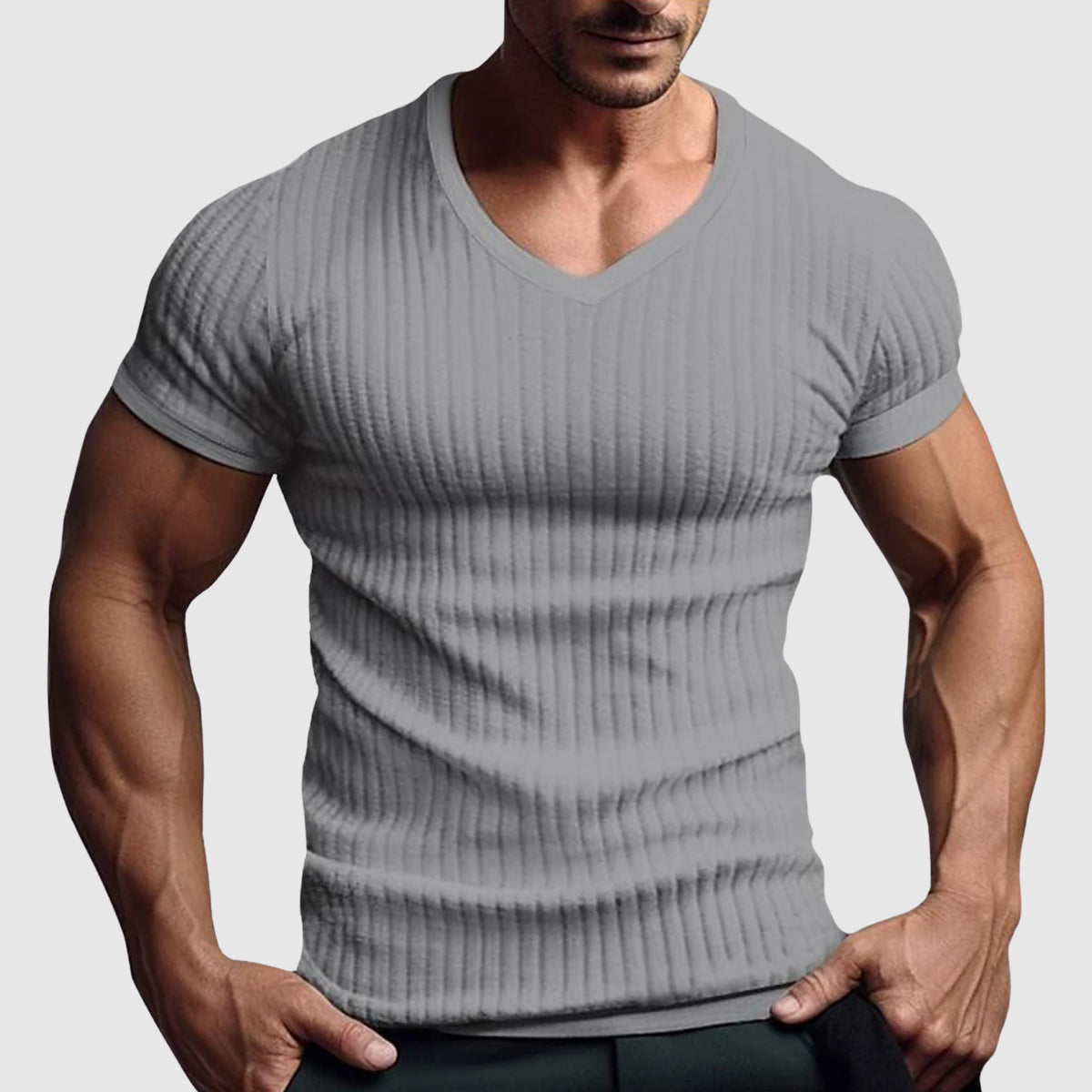 Heren T-shirt Urban Stripe Slim-Fit 3
