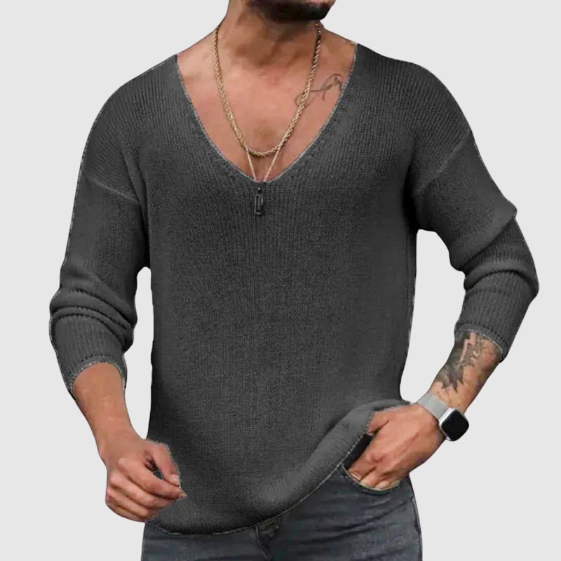 Heren T-shirt V-hals Casual Stijl 1