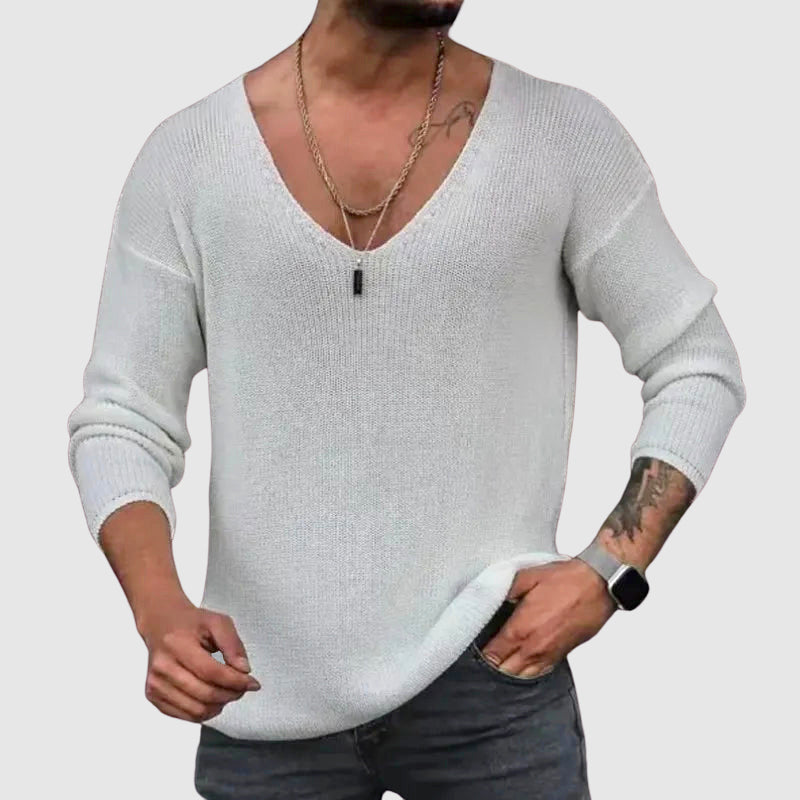 Heren T-shirt V-hals Casual Stijl 2