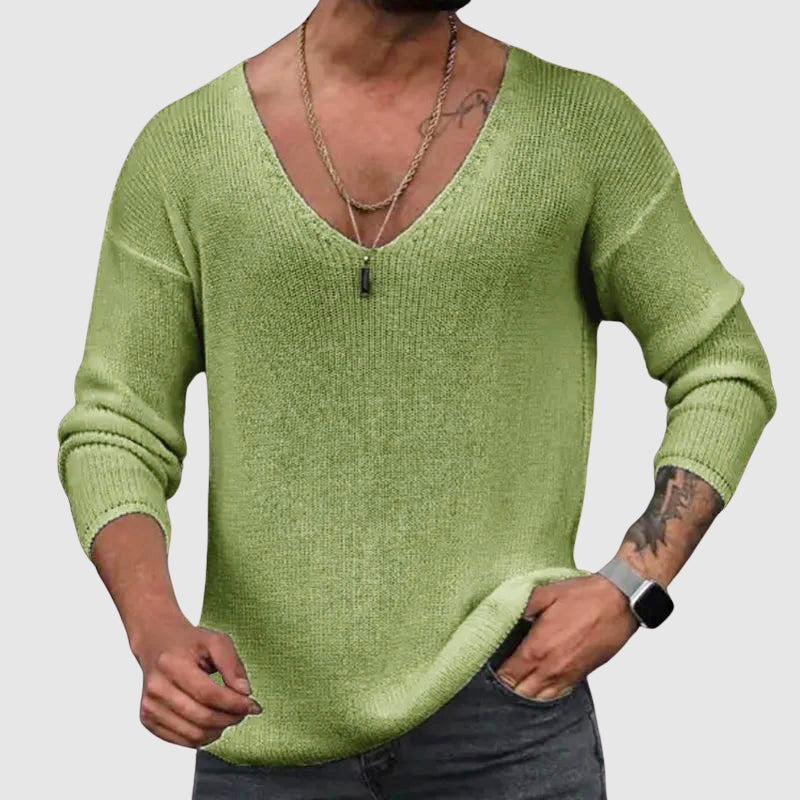 Heren T-shirt V-hals Casual Stijl 3