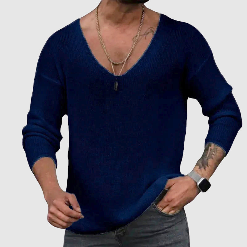 Heren T-shirt V-hals Casual Stijl 4