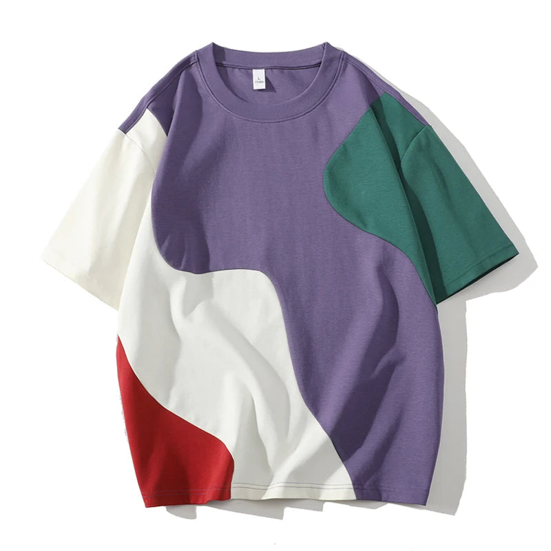Heren T-shirt met Kleurblokken Modern 1