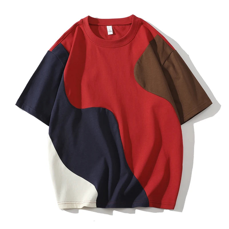Heren T-shirt met Kleurblokken Modern 2
