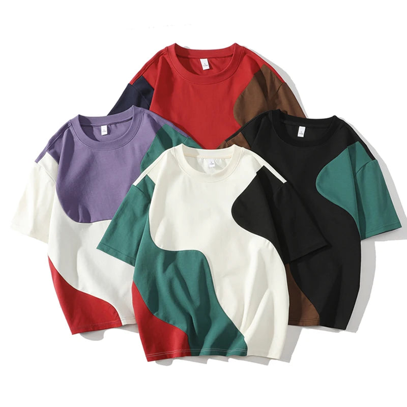 Heren T-shirt met Kleurblokken Modern 4
