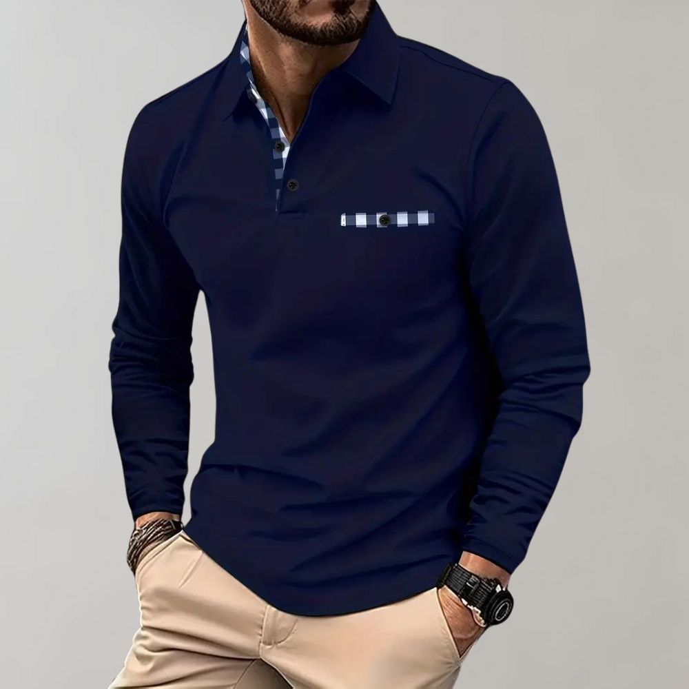 Heren T-shirt met Lange Mouwen Casual 5