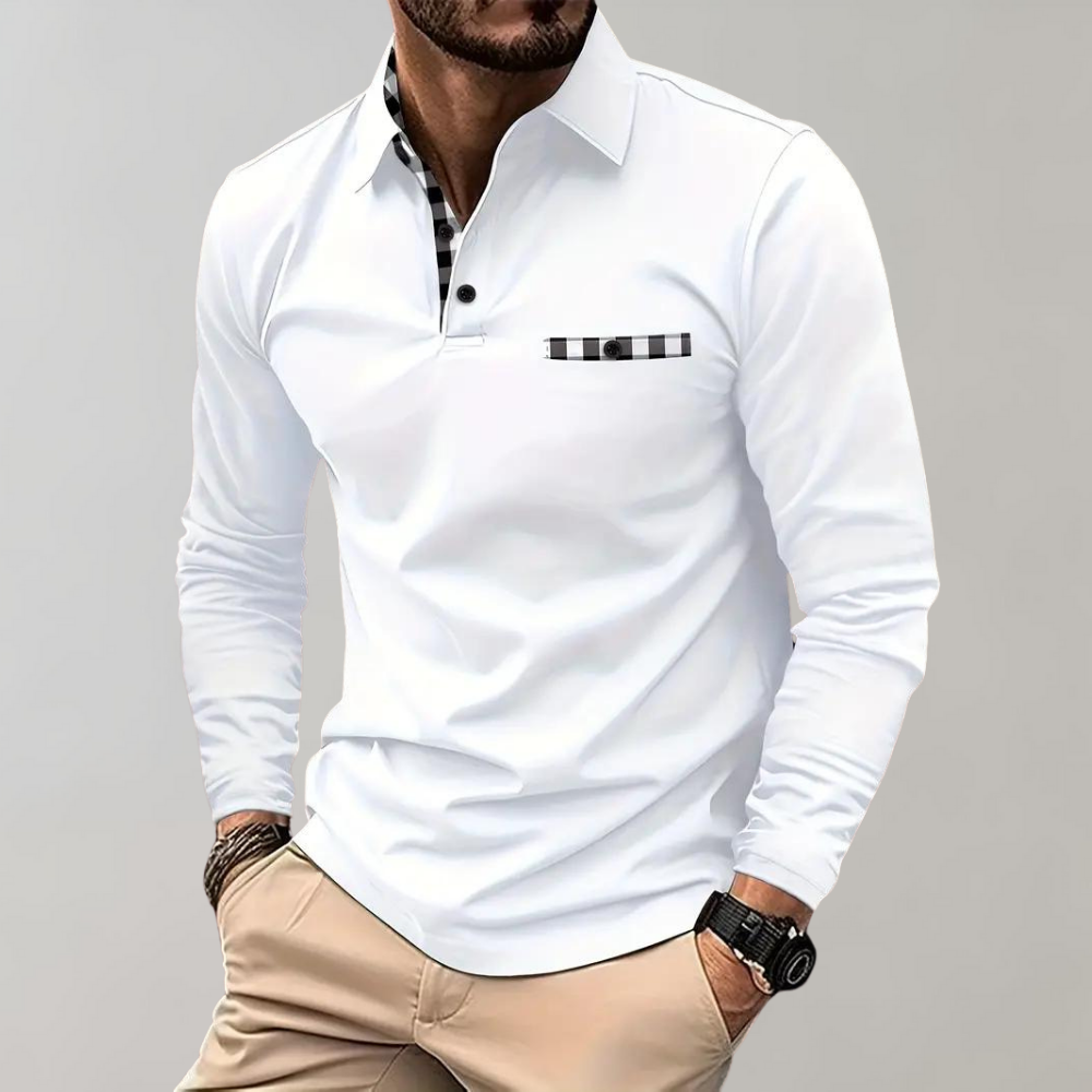 Heren T-shirt met Lange Mouwen Casual 9