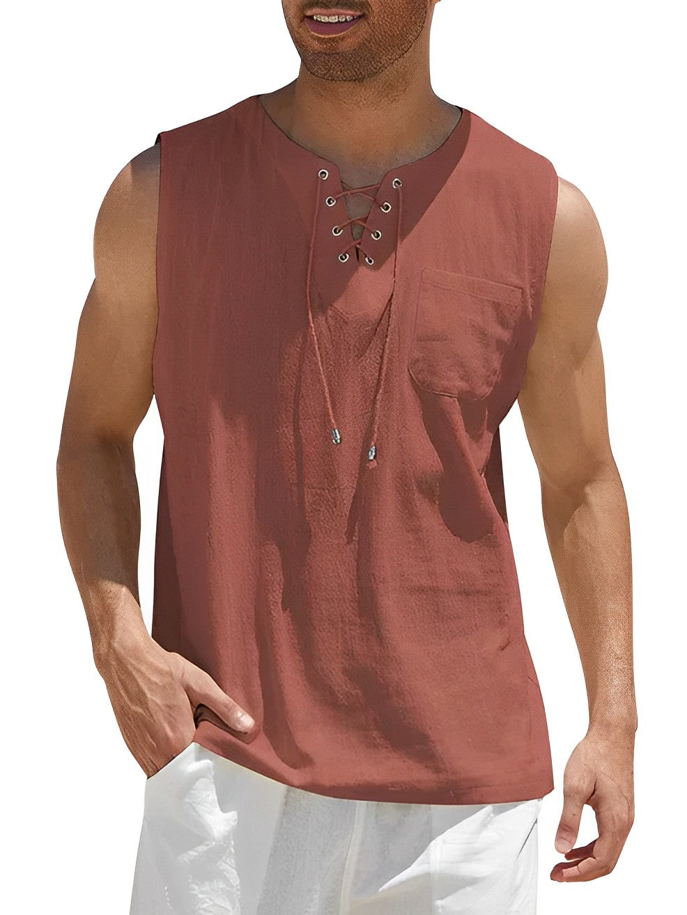 Heren Tanktop Casual Ademend Katoen voor Sport en Vrije Tijd 8
