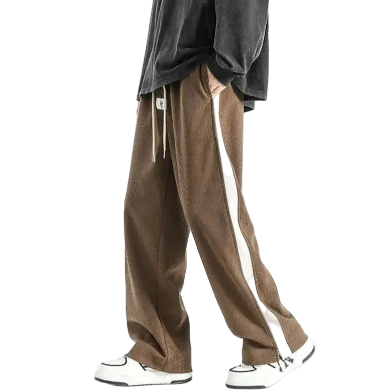 Heren Trainingsbroek Corduroy Met Zijstreep 0