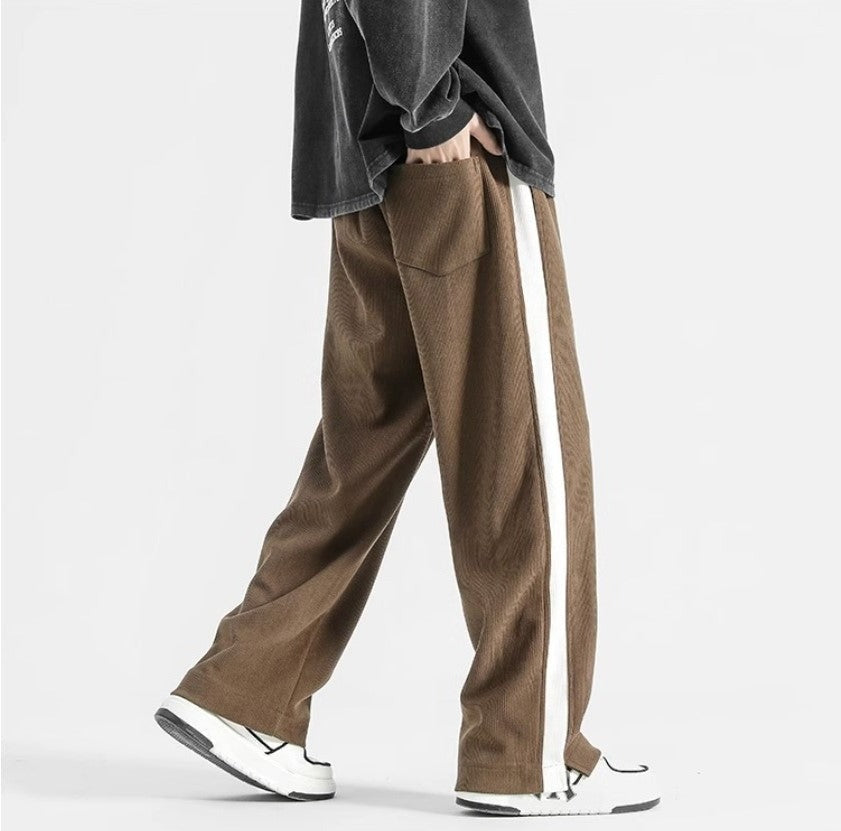 Heren Trainingsbroek Corduroy Met Zijstreep 1