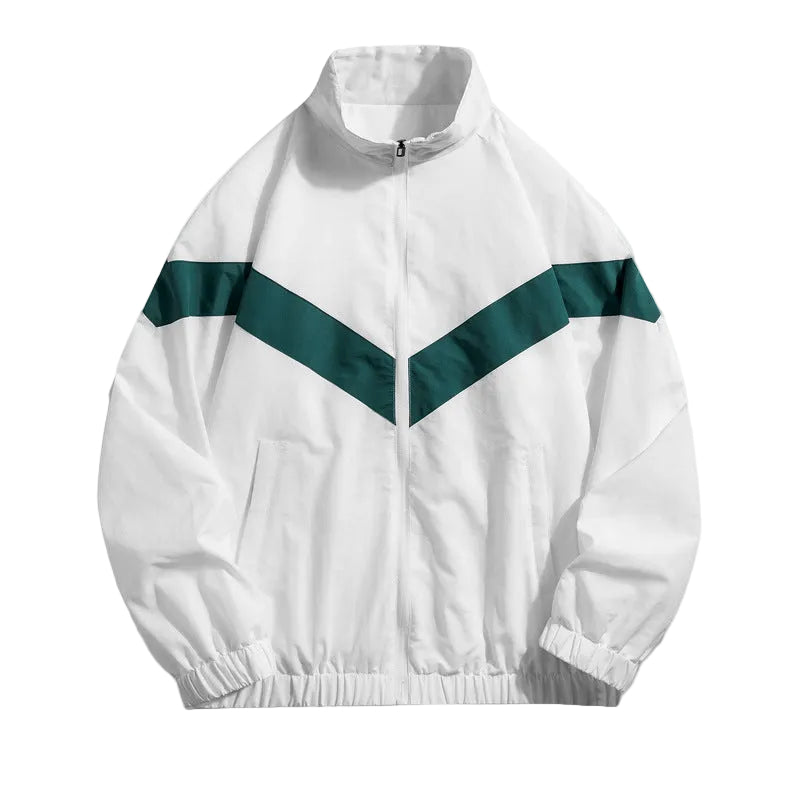 Heren Trainingsjack Met V-streep Sportief Casual 0