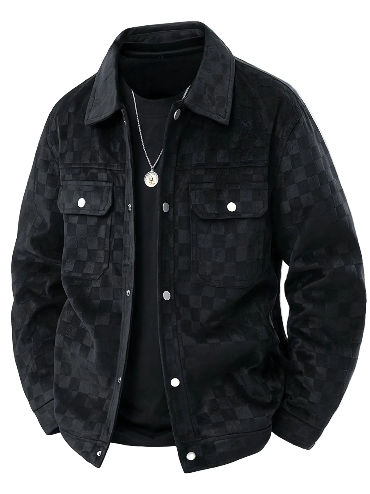 Heren Truckerjack Geruit Casual Stijl 0