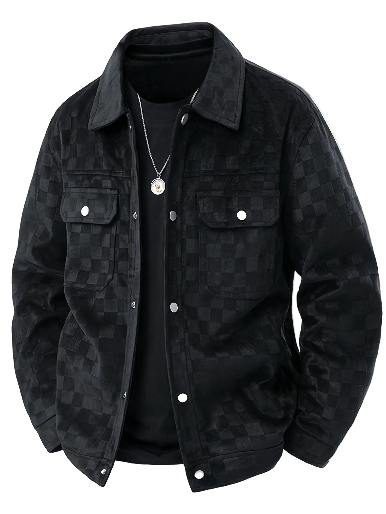 Heren Truckerjack Geruit Casual Stijl 0