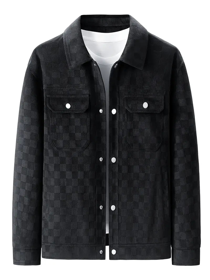 Heren Truckerjack Geruit Casual Stijl 1