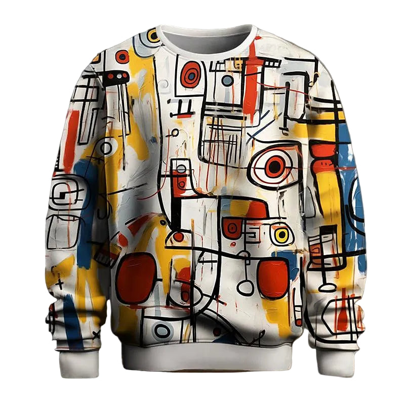 Heren Trui Geometrisch Patroon Casual Ronde Hals 0