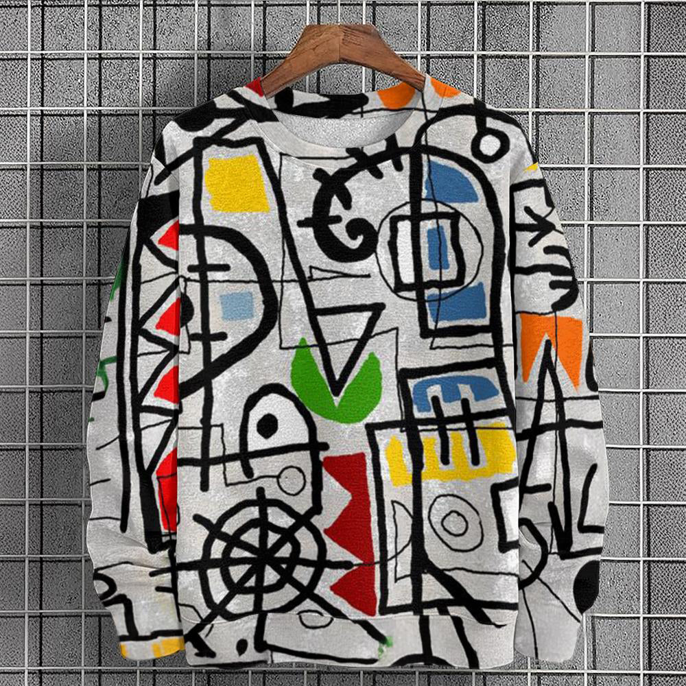 Heren Trui Geometrisch Patroon Casual Ronde Hals 3