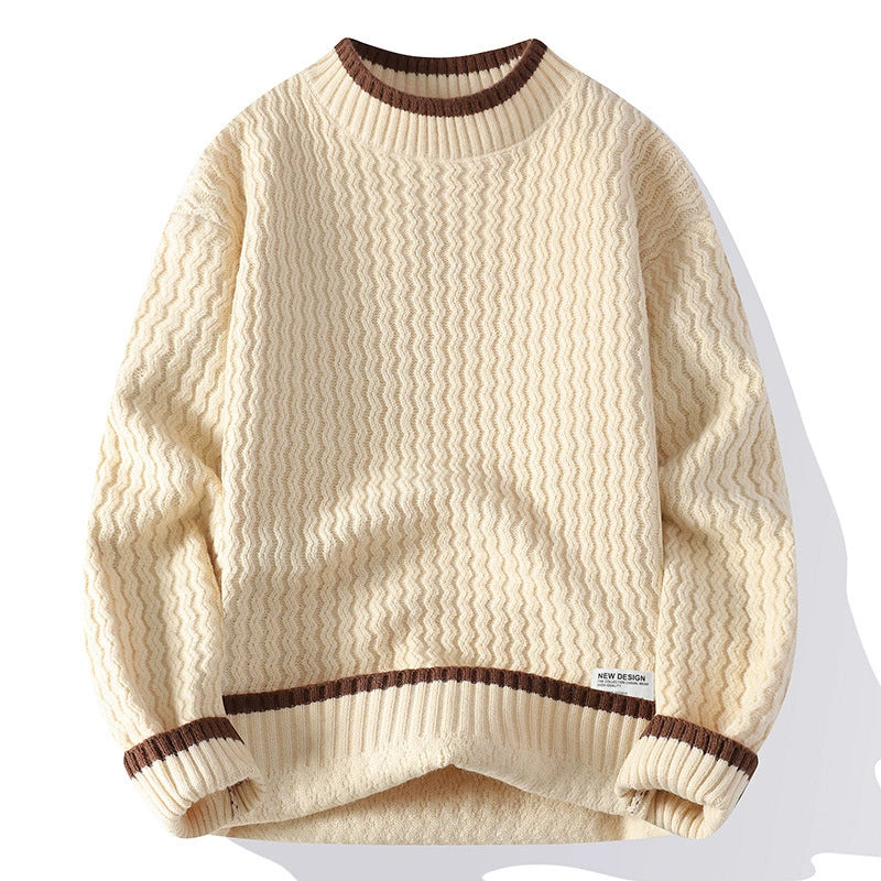 Heren Trui Relaxed Fit met Gestreepte Afwerking 1