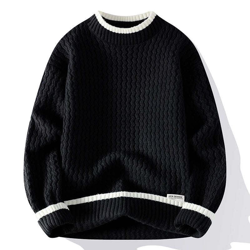 Heren Trui Relaxed Fit met Gestreepte Afwerking 2