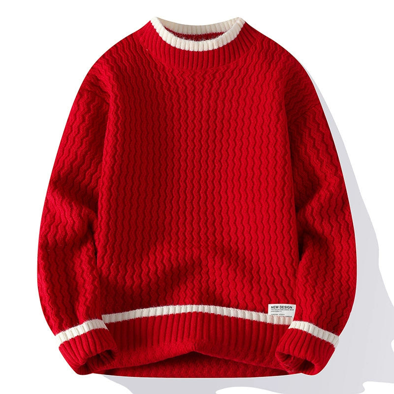 Heren Trui Relaxed Fit met Gestreepte Afwerking 3