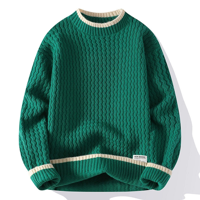 Heren Trui Relaxed Fit met Gestreepte Afwerking 4