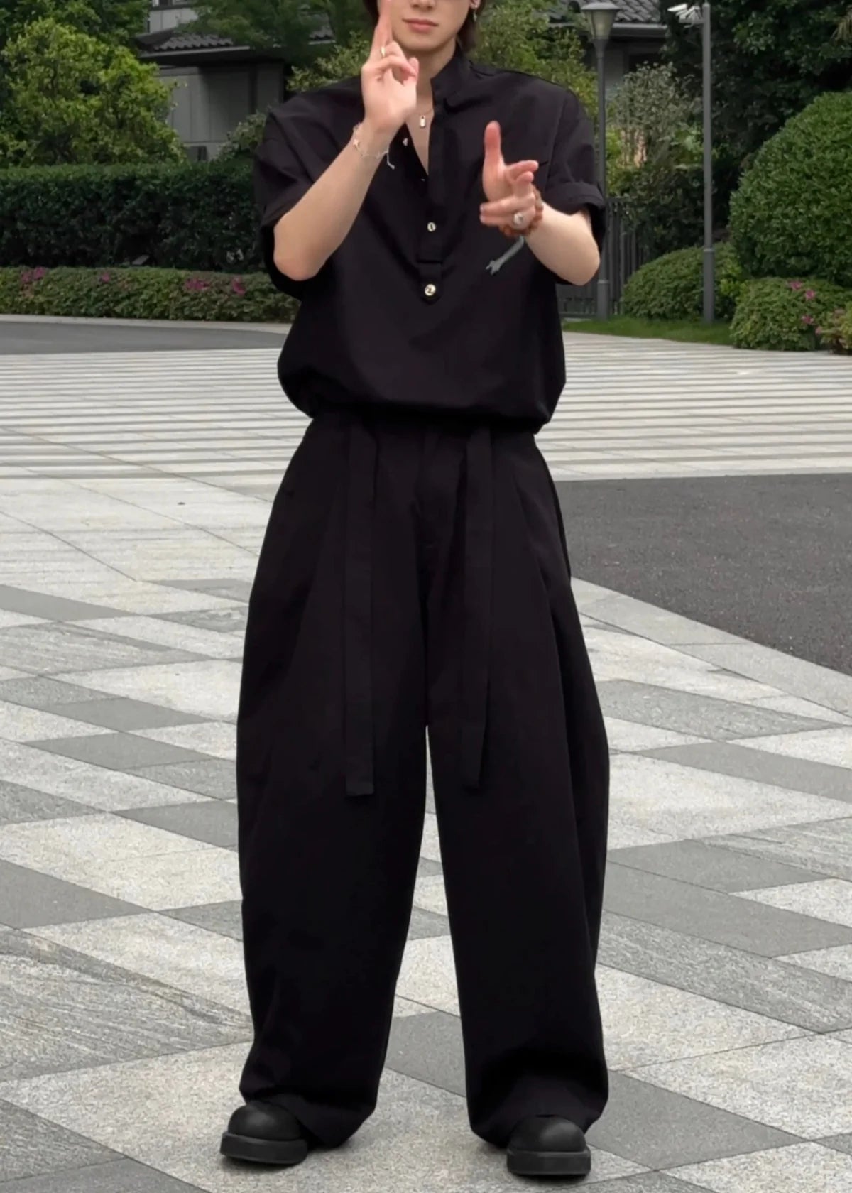Heren Tweedelig Oversized Set Casual Herfststijl 2
