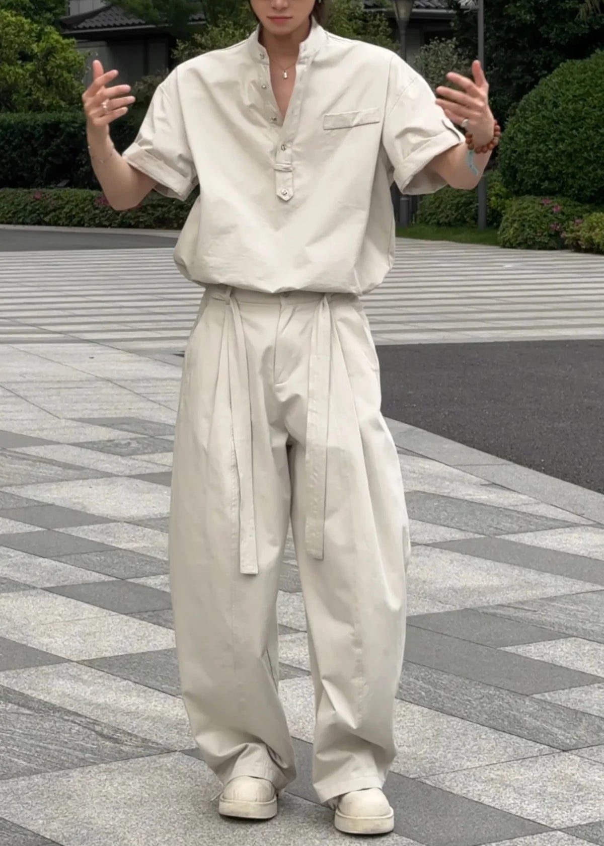 Heren Tweedelig Oversized Set Casual Herfststijl 3