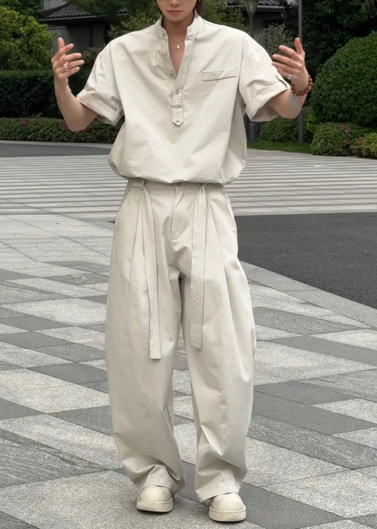 Heren Tweedelig Oversized Set Casual Herfststijl 3