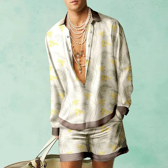 Heren Tweedelige Hawaiiaanse Set Casual 3
