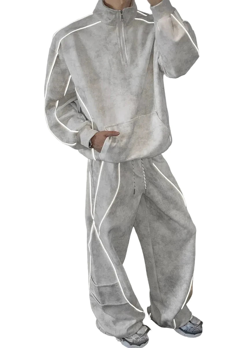 Heren Tweedelige Set Oversized Tie-Dye Stijl 0