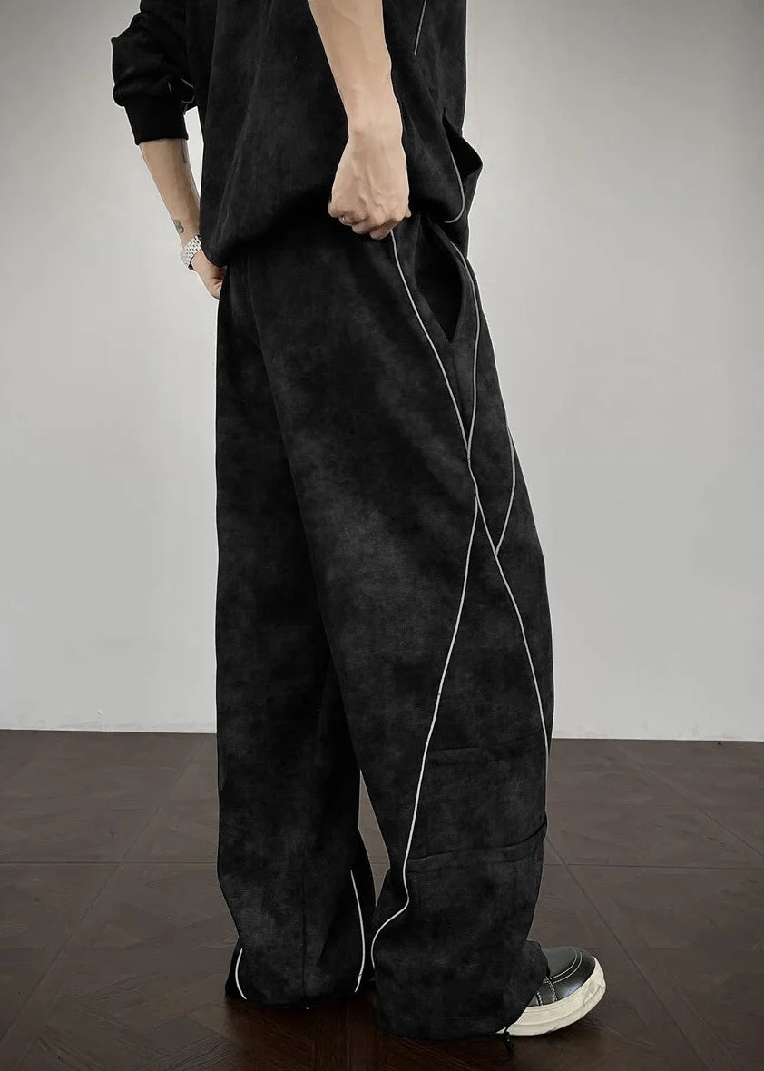 Heren Tweedelige Set Oversized Tie-Dye Stijl 4