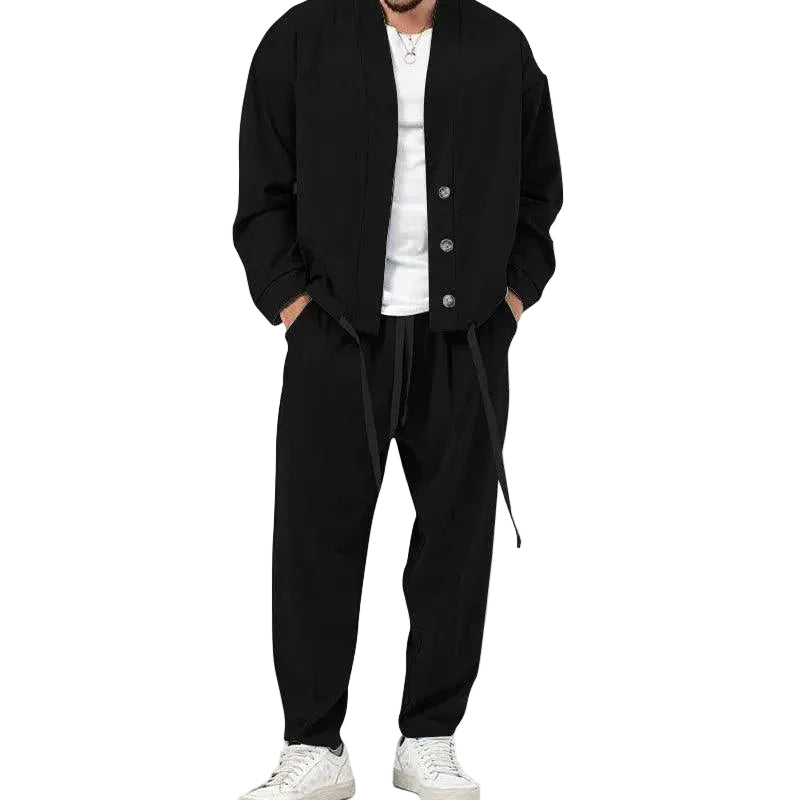 Heren Tweedelige Set met Jack en Broek Casual Chic 0