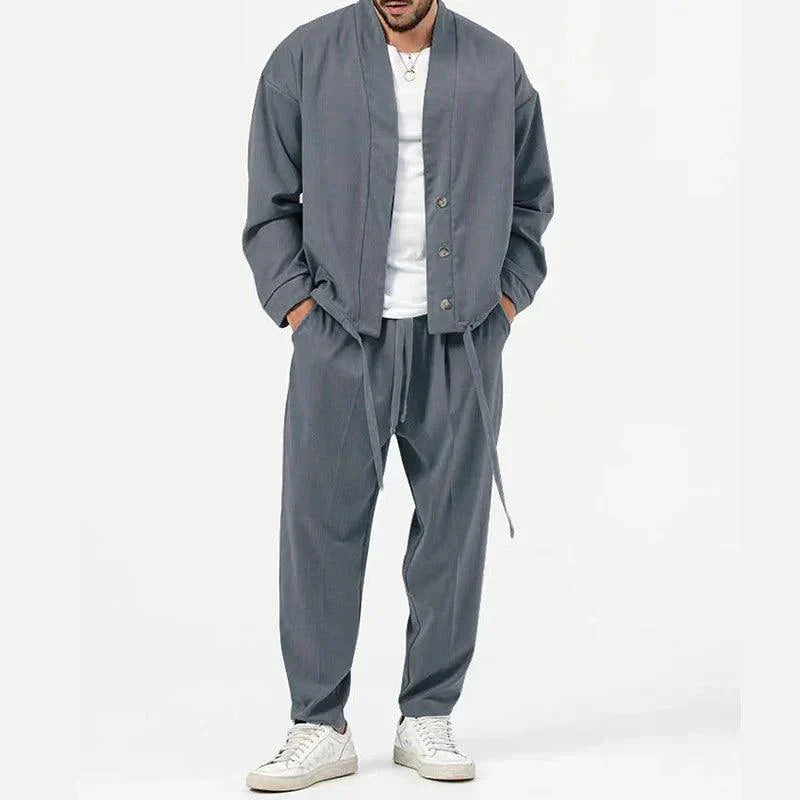 Heren Tweedelige Set met Jack en Broek Casual Chic 1