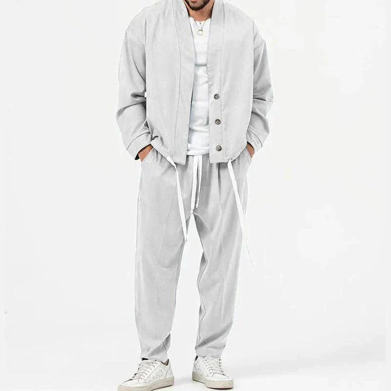 Heren Tweedelige Set met Jack en Broek Casual Chic 3