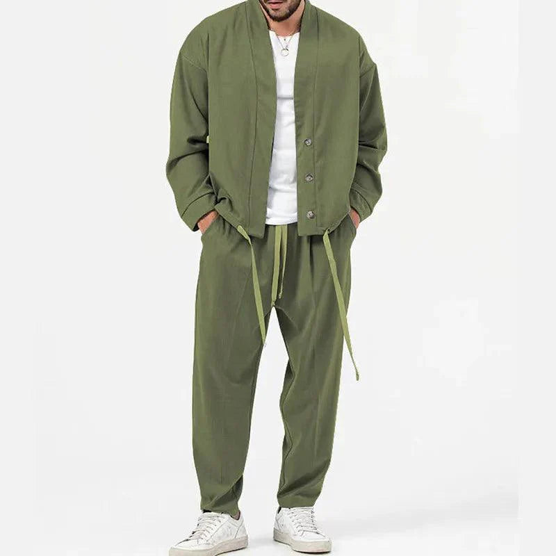 Heren Tweedelige Set met Jack en Broek Casual Chic 4