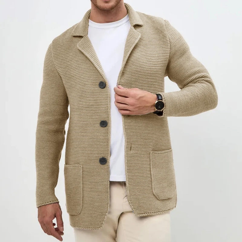 Heren Vest Gebreid met Knoopsluiting 2