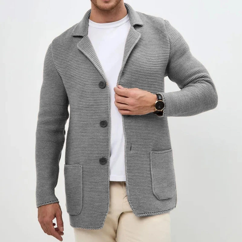 Heren Vest Gebreid met Knoopsluiting 3