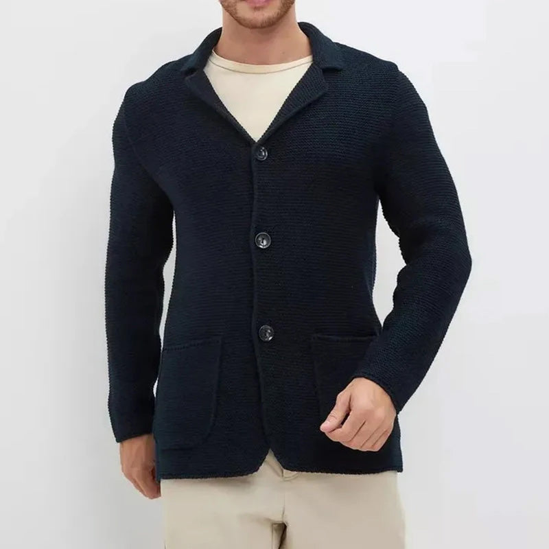 Heren Vest Gebreid met Knoopsluiting 5