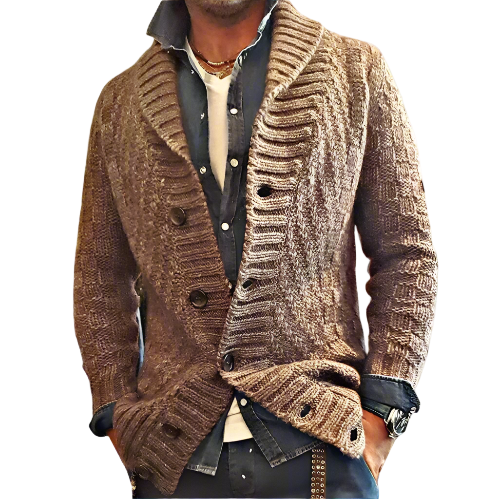 Heren Vest Gebreid met Sjaalkraag voor Casual en Smart-Casual Stijl 0