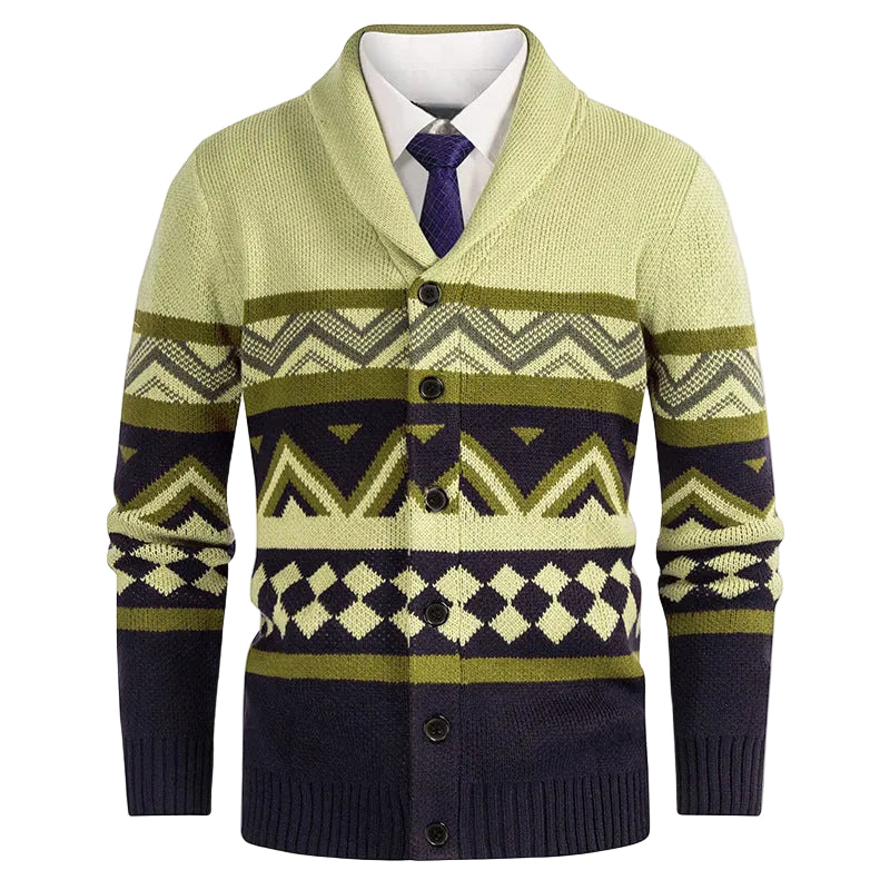 Heren Vest Geometrisch Patroon Met Knopen voor Casual en Geklede Gelegenheden 0