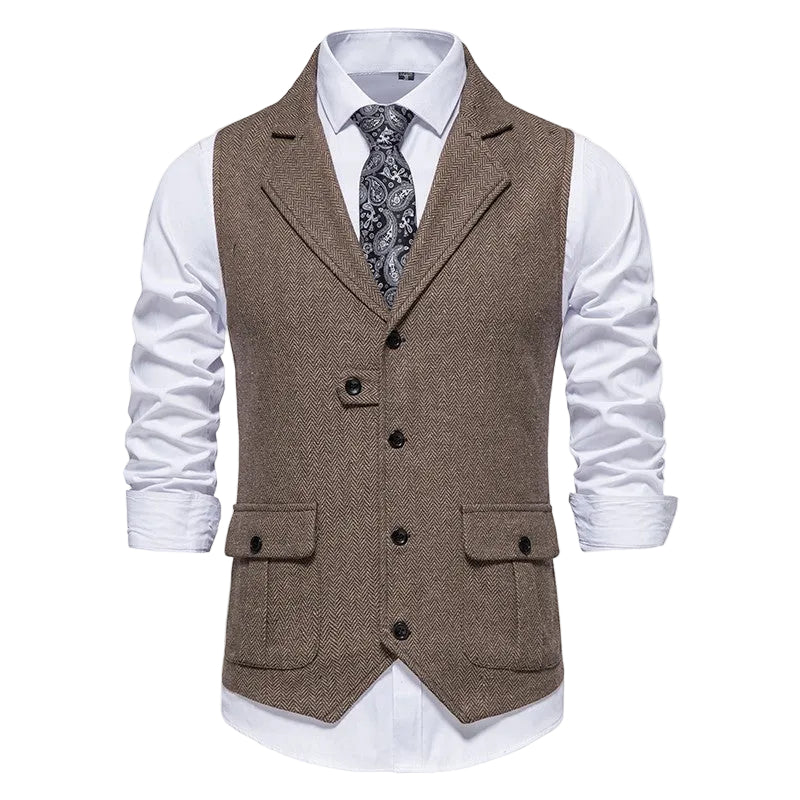 Heren Vest Smart Casual Stijl Met Professionele Knoopdetails 0