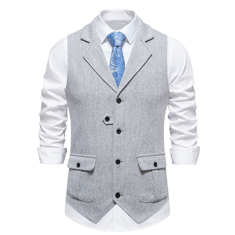 Heren Vest Smart Casual Stijl Met Professionele Knoopdetails 1