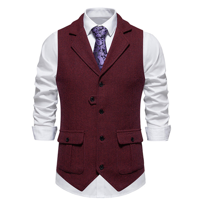 Heren Vest Smart Casual Stijl Met Professionele Knoopdetails 4