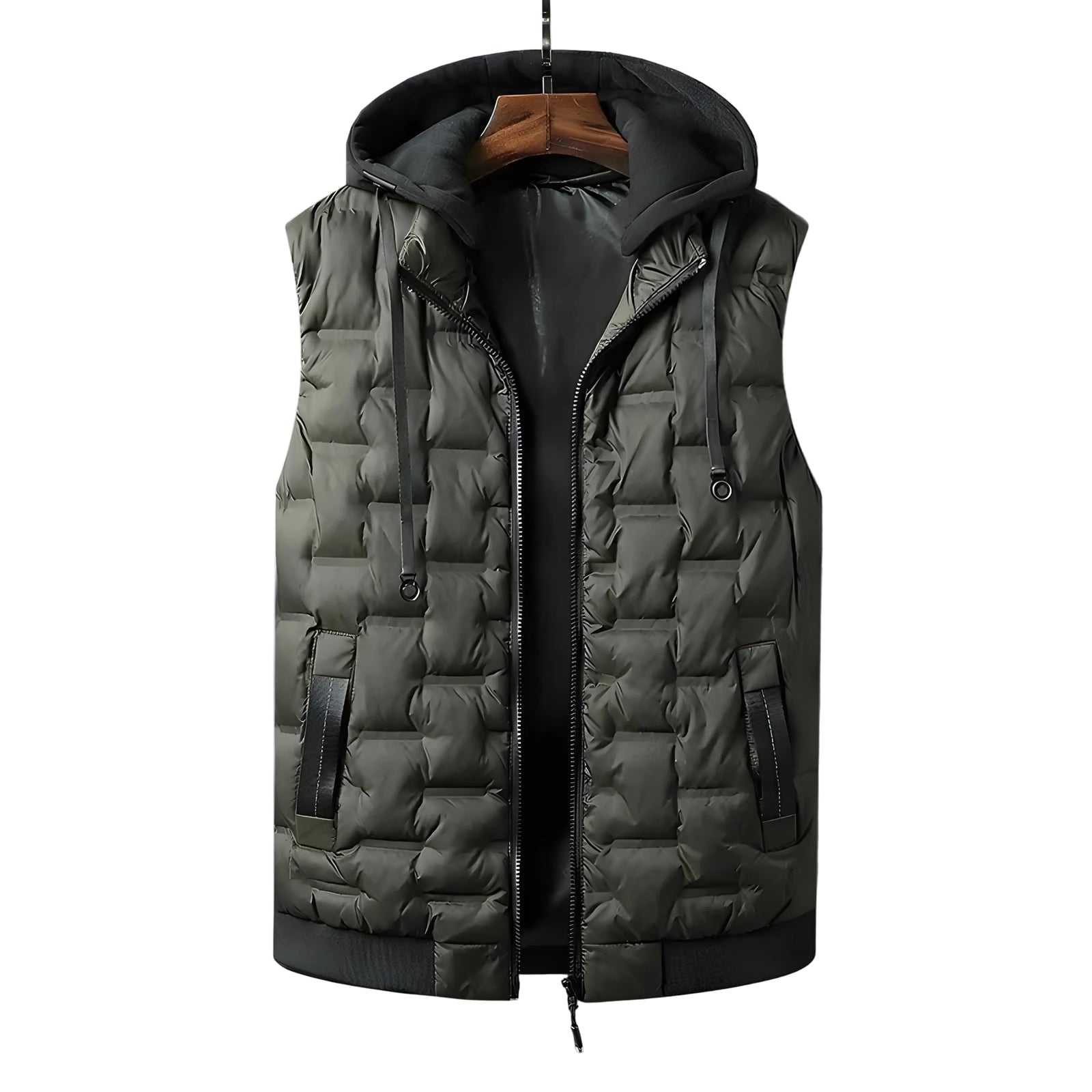 Heren Vest met Capuchon en Moderne Pasvorm 0