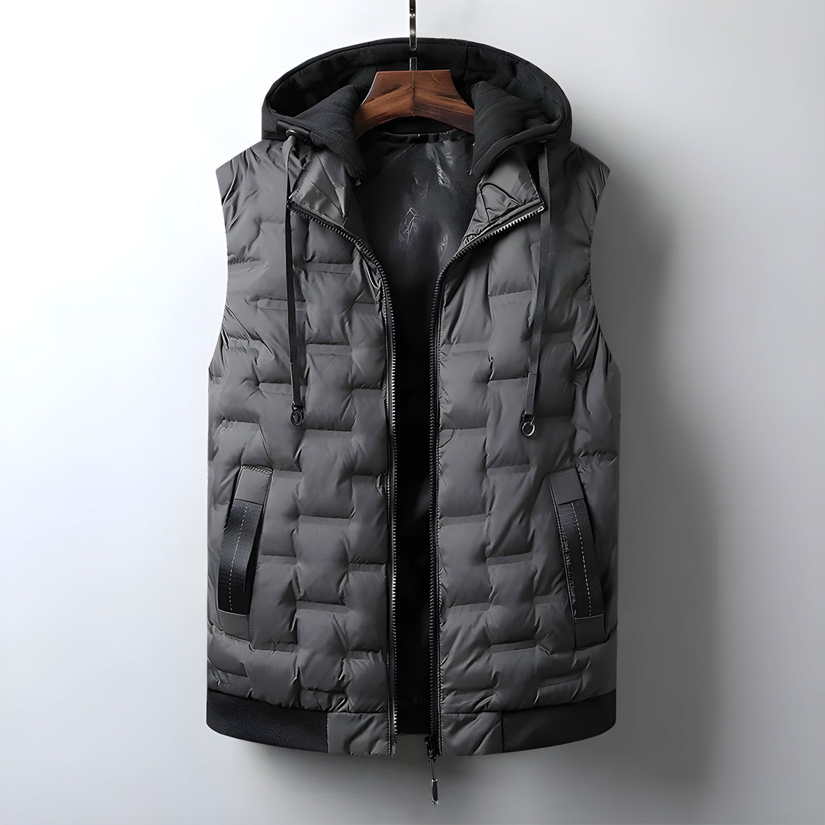 Heren Vest met Capuchon en Moderne Pasvorm 1