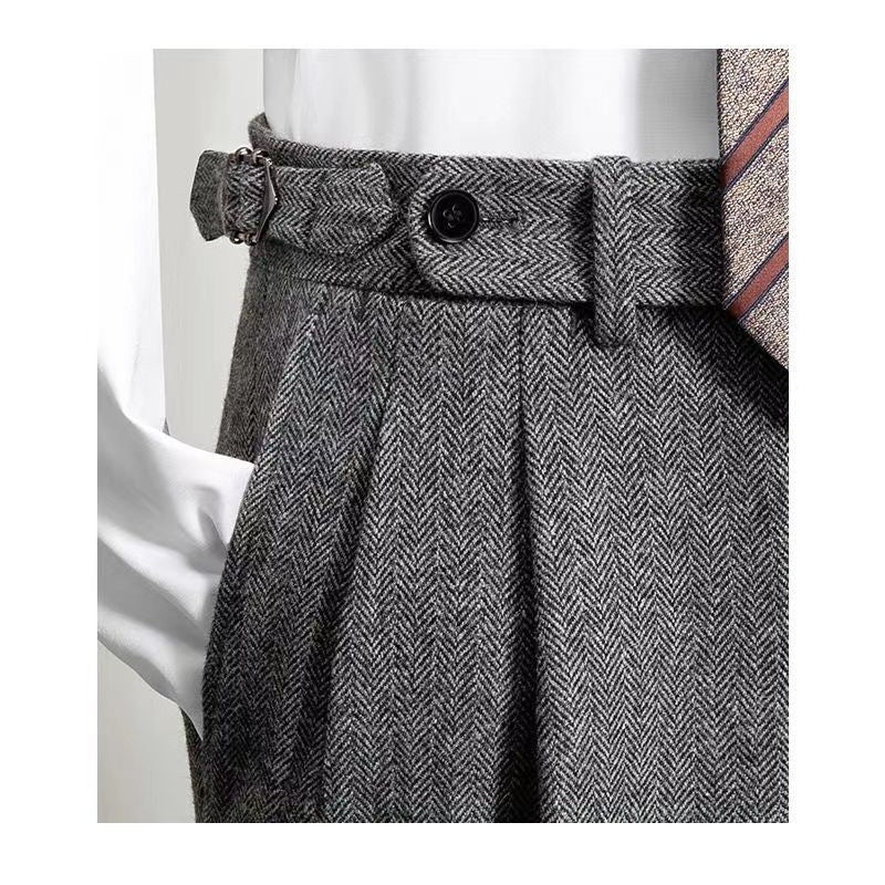 Heren Vrijetijdsbroek Casual Tweed 4